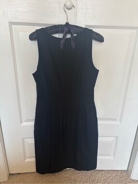 J. Crew Black Sleeveless Sheath Dress